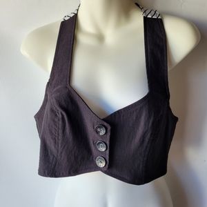 Wetseal Vest Sexy Black & White "Made in USA "🇺🇸 Size M